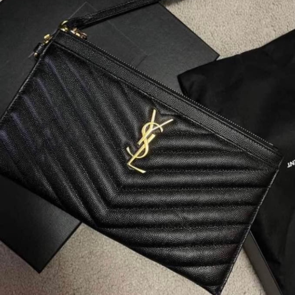 YSL Large Monogram Pouch